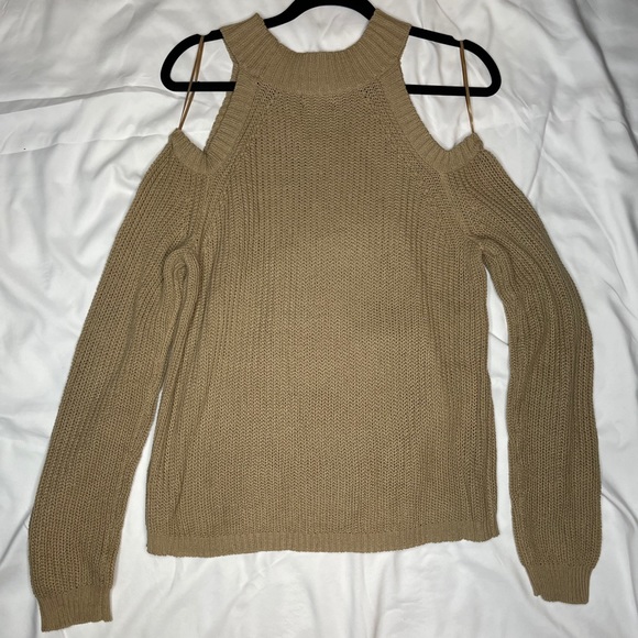 Fashion Nova Cailyn Mock Neck Sweater - Khaki - Picture 4 of 5